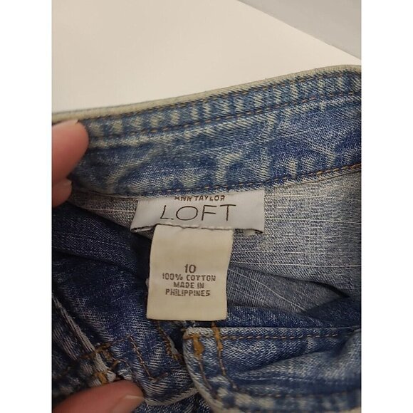 Vintage Ann Taylor Loft Jean Jacket Women's Size 10 Kimono Style 100% Cotton - Picture 4 of 6